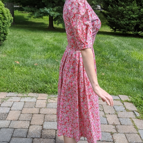 Vintage Laura Ashley pink Floral Dress - Picture 6 of 6